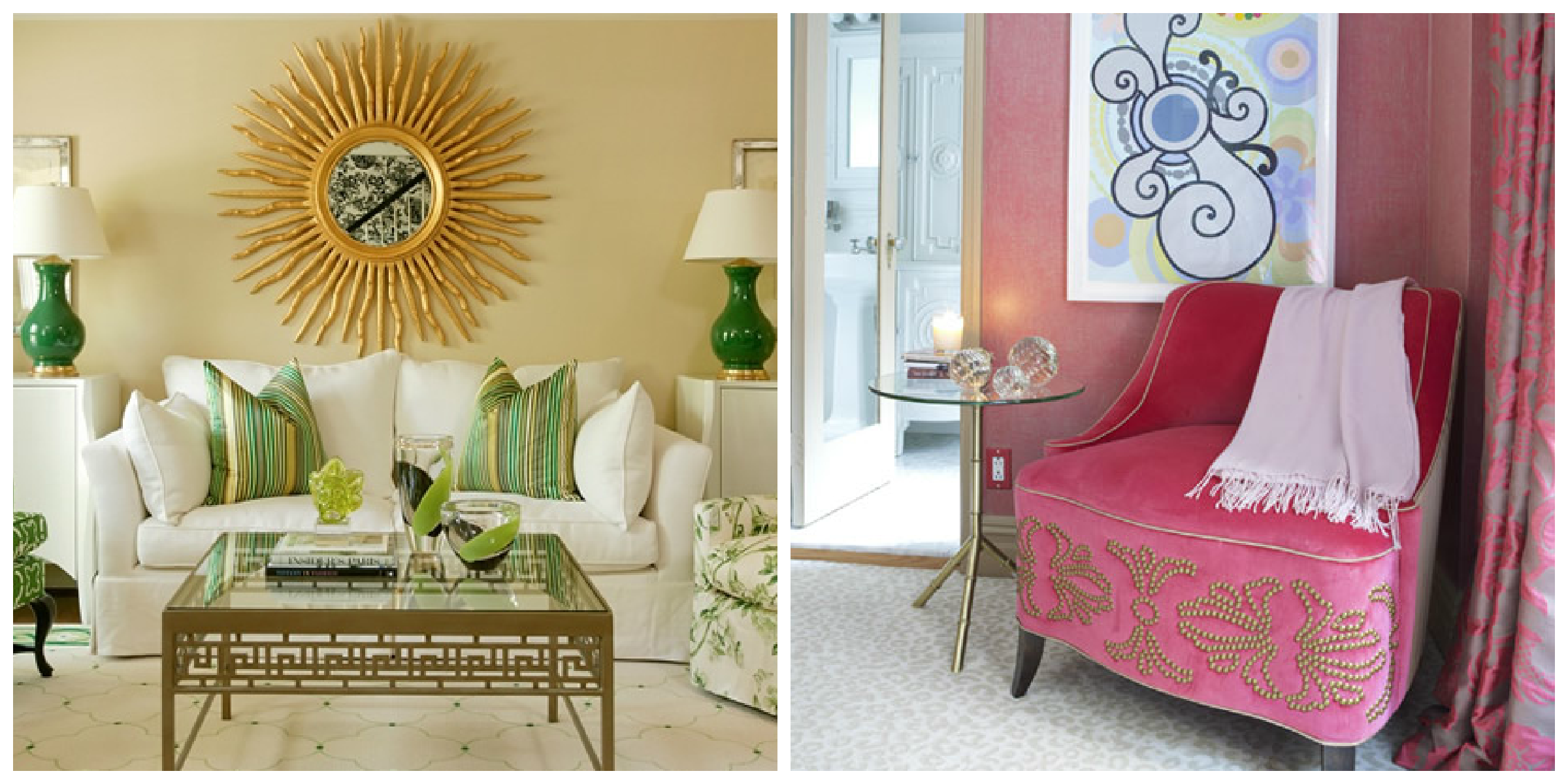 Bright colors for Spring time in your home.